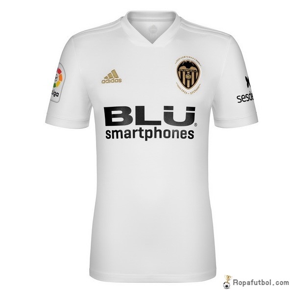 Camiseta Valencia Replica Primera Ropa 2018/19 Blanco